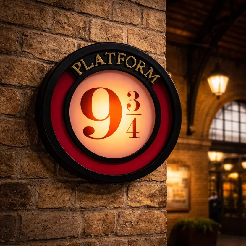 Harry Potter platform 9¾ wandlamp